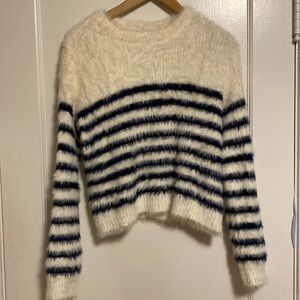 La Ligne x Target Women's Fuzzy Yarn Striped Crewneck Sweater - Size XXS